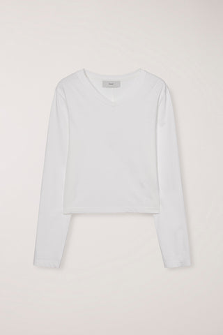 ESSENTIAL PETIT V-NECK T-SHIRT OFF WHITE