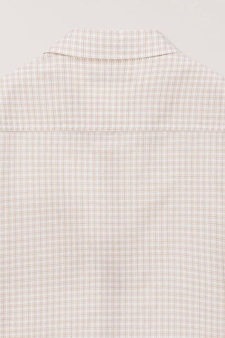 LACED CHECKED SHIRT BEIGE CHECK