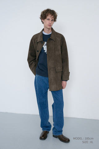 UNISEX LILY ALTER-SUEDE HALF JACKET ETOUPE KHAKI