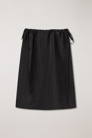 SEE-THROUGH LAYERING SKIRT BLACK