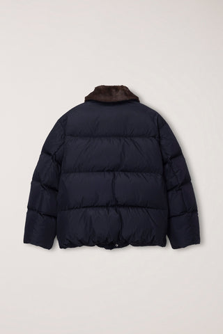 UNISEX COLLARED GOOSE DOWN JACKET BLACK