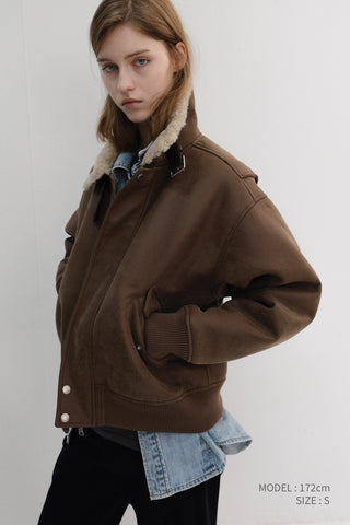 UNISEX VOLUME AVIATOR BLOUSON BROWN