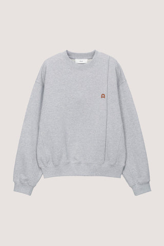 UNISEX DUNST LOGO CREASE SWEATSHIRT MELANGE GREY
