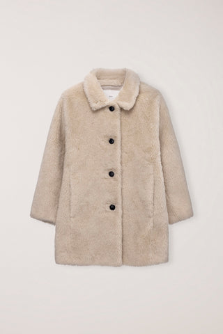 FLUFFY FUR JACKET CREAM BEIGE