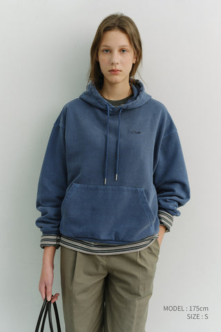 UNISEX GARMENT DYED HOODIE BLUE