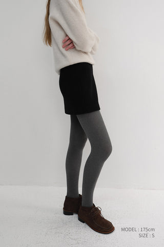 WOOL MINI SKIRT BLACK