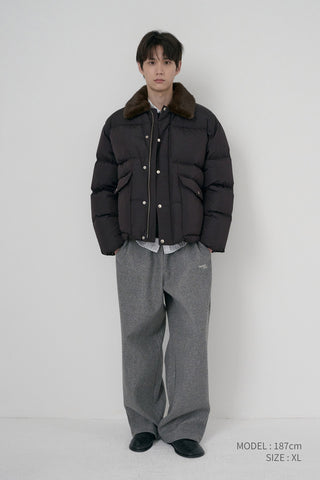 UNISEX JERSEY WIDE PANTS MELANGE GREY