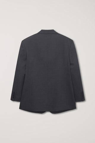 UNISEX OVERSIZED WOOL BLAZER MELANGE GREY