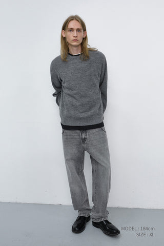 UNISEX HAIRLY SWEATER MELANGE GREY
