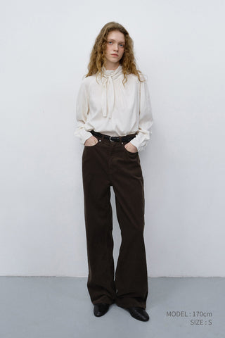 90S WIDE CORDUROY JEANS BROWN
