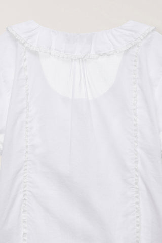 FRILL COLLARED BLOUSE WHITE