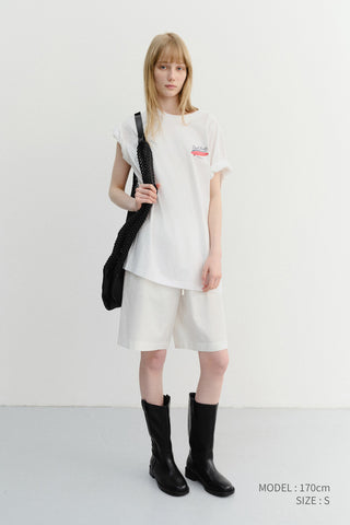 UNISEX SUMMER HOLIDAY SURF BOARD T-SHIRT OFF WHITE