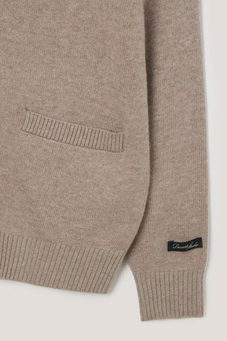 UNISEX BOYFRIEND KNIT CARDIGAN OATMEAL BEIGE