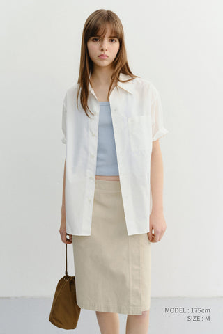 90S MIDI SKIRT BEIGE