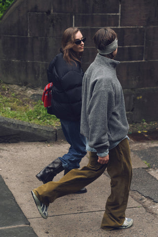 UNISEX COLLARED GOOSE DOWN JACKET BLACK