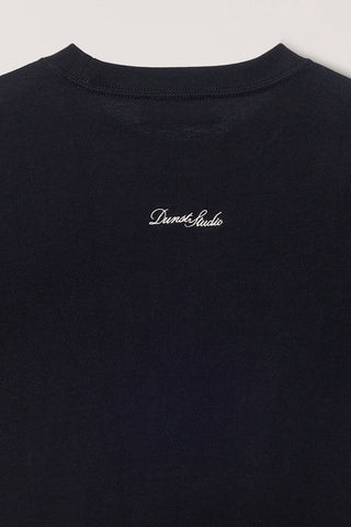UNISEX APPLIQUE YACHT T-SHIRT BLACK