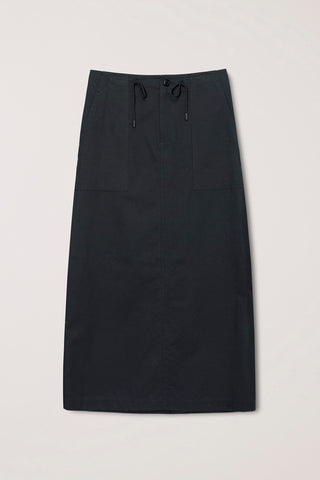 A-LINE MAXI SKIRT CHARCOAL GREY