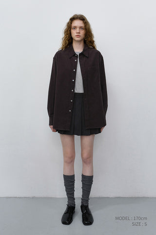 UNISEX CORDUROY SHIRT DARK BROWN