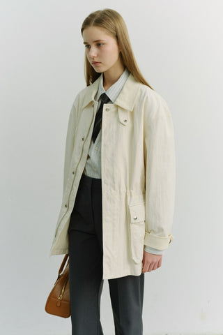 UNISEX COTTON CHORE JACKET OFF WHITE