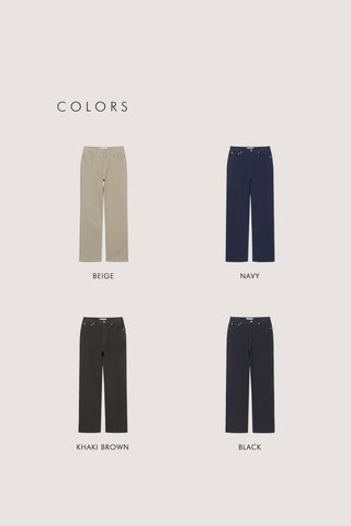 BRUSHED STRAIGHT JEANS BEIGE