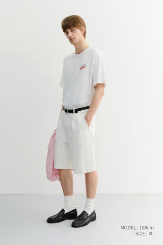 UNISEX SUMMER HOLIDAY SURF BOARD T-SHIRT OFF WHITE