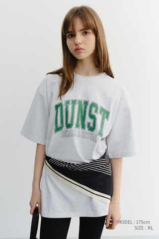 UNISEX VINTAGE ARCH LOGO T-SHIRT LIGHT MELANGE GREY