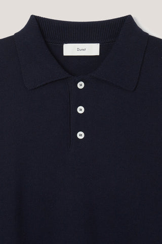 UNISEX CASHMERE COLLARED SWEATER NAVY