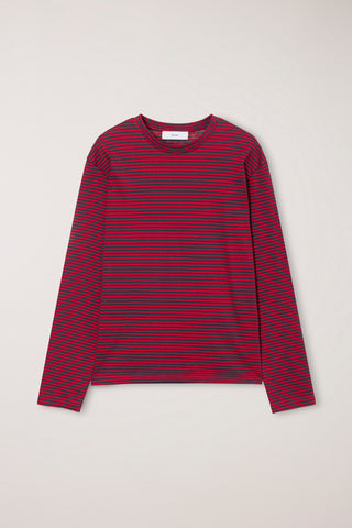UNISEX MUTED STRIPED T-SHIRT RED