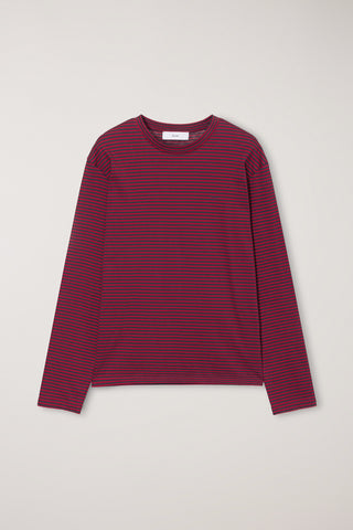 UNISEX MUTED STRIPED T-SHIRT RED