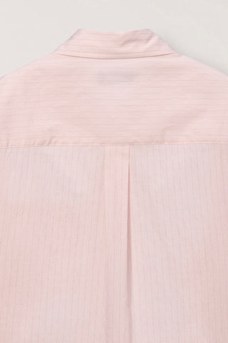UNISEX SUMMER BREEZE STRIPED OVERSHIRT SOFT PINK