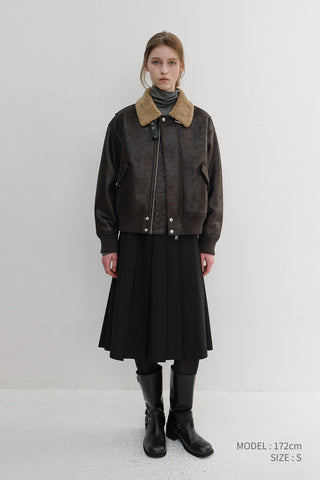 UNISEX VOLUME AVIATOR BLOUSON BLACK