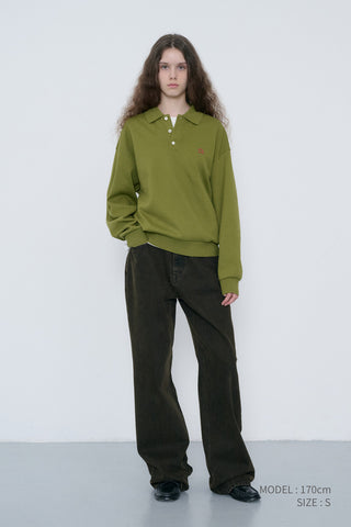 RELAXED WIDE JEANS DYED BROWN