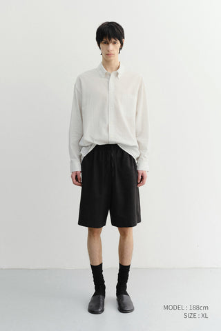 UNISEX PAJAMA BERMUDA SHORTS BLACK