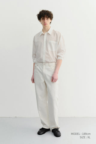 UNISEX SUMMER BREEZE STRIPED OVERSHIRT WHITE