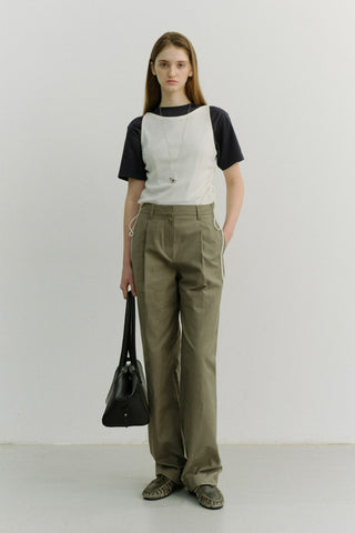 LAYERING KNIT TOP OFF WHITE