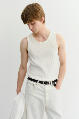 RELAXED SLEEVELESS TOP IVORY