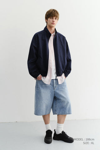 UNISEX CLASSIC STRIPED BD OVERSHIRT SOFT PINK