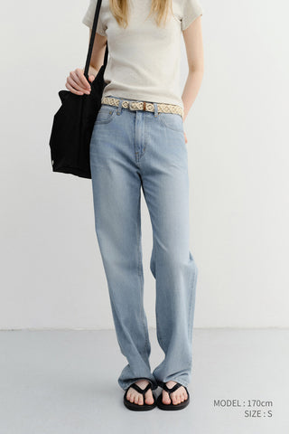 RELAXED SUMMER DENIM PANTS LIGHT BLUE