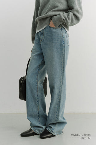 90S WIDE LEG NEW JEANS LIGHT BLUE