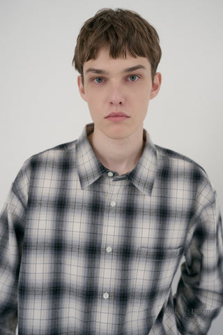 UNISEX WINTER FLANNEL CHECKED SHIRT BLACK