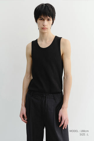 RELAXED SLEEVELESS TOP BLACK