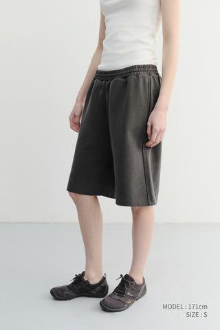UNISEX PIGMENT RELAXED BEACH SHORTS CHARCOAL GREY