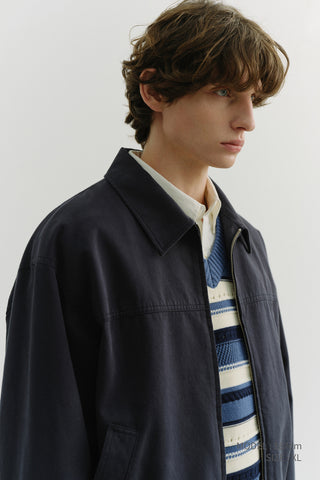 UNISEX COLLARED BLOUSON JACKET NAVY