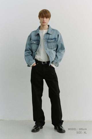 UNISEX DENIM TRUCKER JACKET LIGHT BLUE