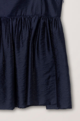 FLARED BUSTIER BLOUSE NAVY
