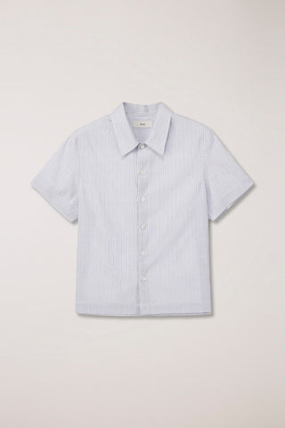 UNISEX HOLIDAY STRIPED SHIRT SOFT BLUE STRIPE