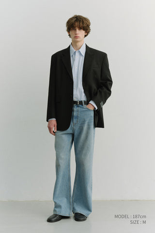SEMI FLARED JEANS LIGHT BLUE