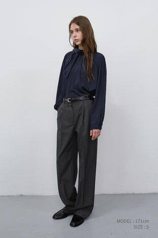 TIE BLOUSE NAVY