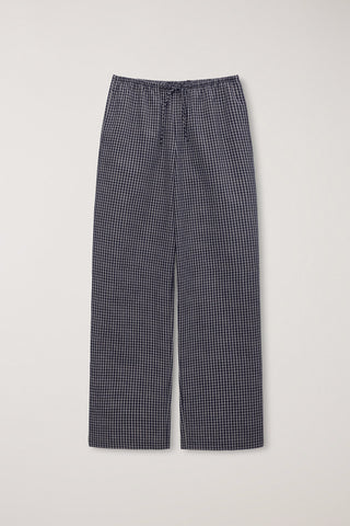 PAJAMA STRING PANTS BLACK CHECK