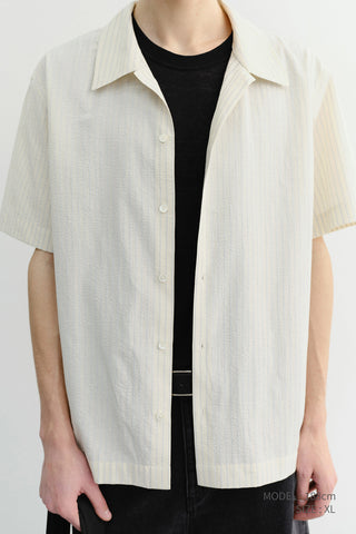 UNISEX HOLIDAY STRIPED SHIRT CREAM STRIPE